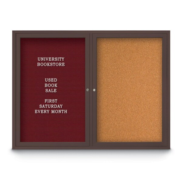 Corkboard, 24"x36", Cork/Black